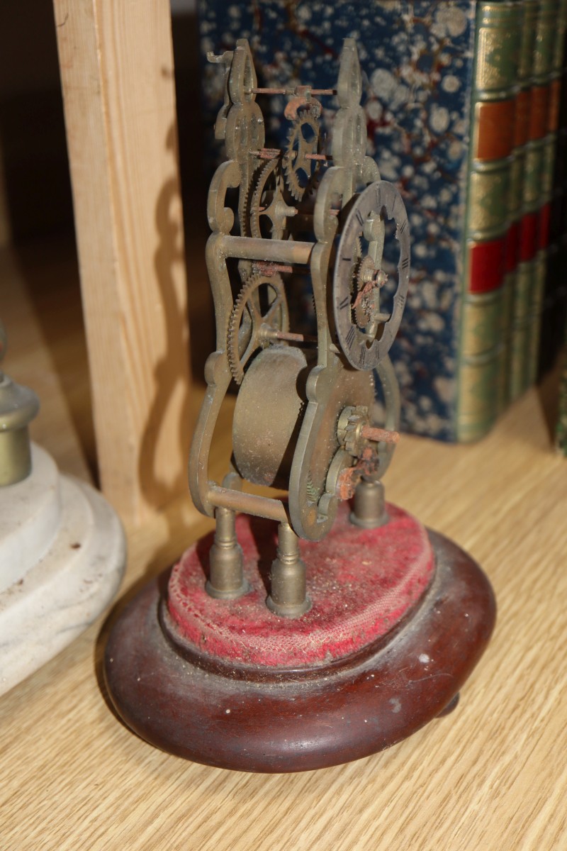 Two Victorian skeleton timepieces